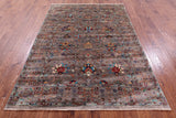 Peshawar Hand Knotted Wool Rug - 5' 7" X 7' 9" - Golden Nile