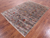 Peshawar Hand Knotted Wool Rug - 5' 7" X 7' 9" - Golden Nile