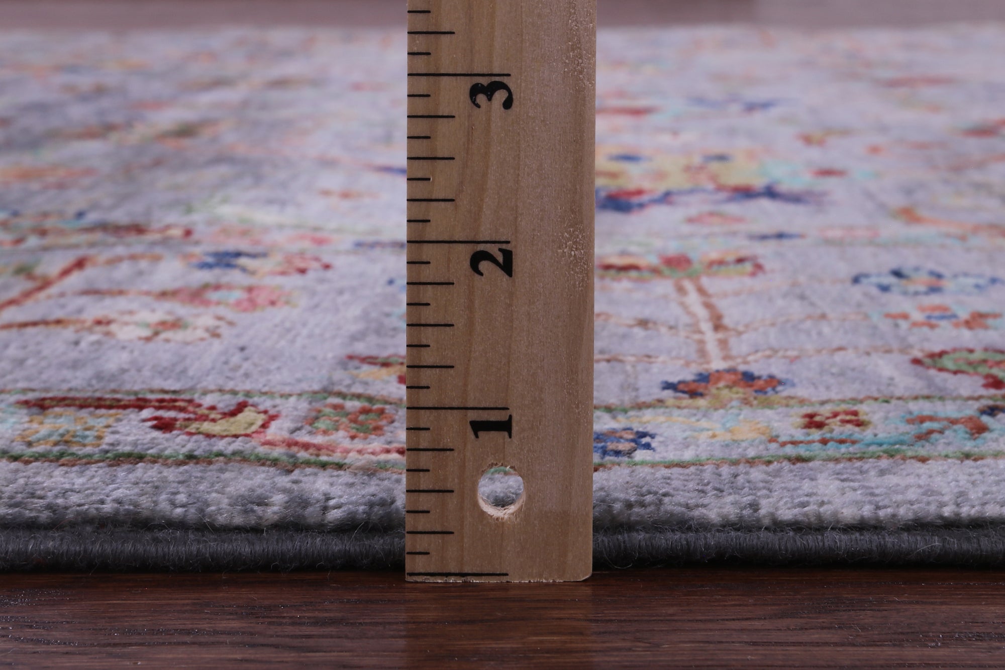 Grey Peshawar Hand Knotted Wool Rug - 5' 8" X 7' 8" - Golden Nile