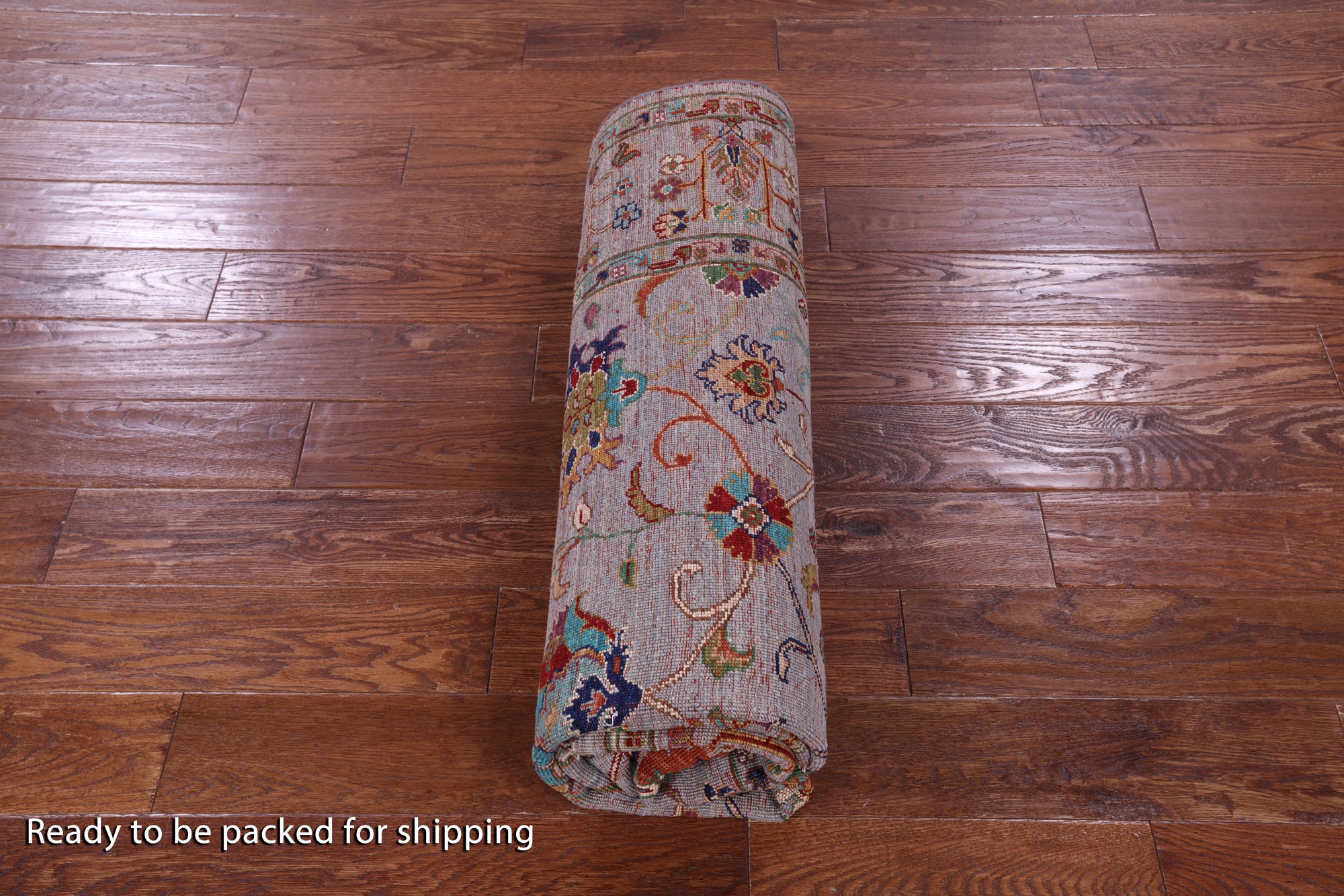 Grey Peshawar Hand Knotted Wool Rug - 5' 8" X 7' 8" - Golden Nile