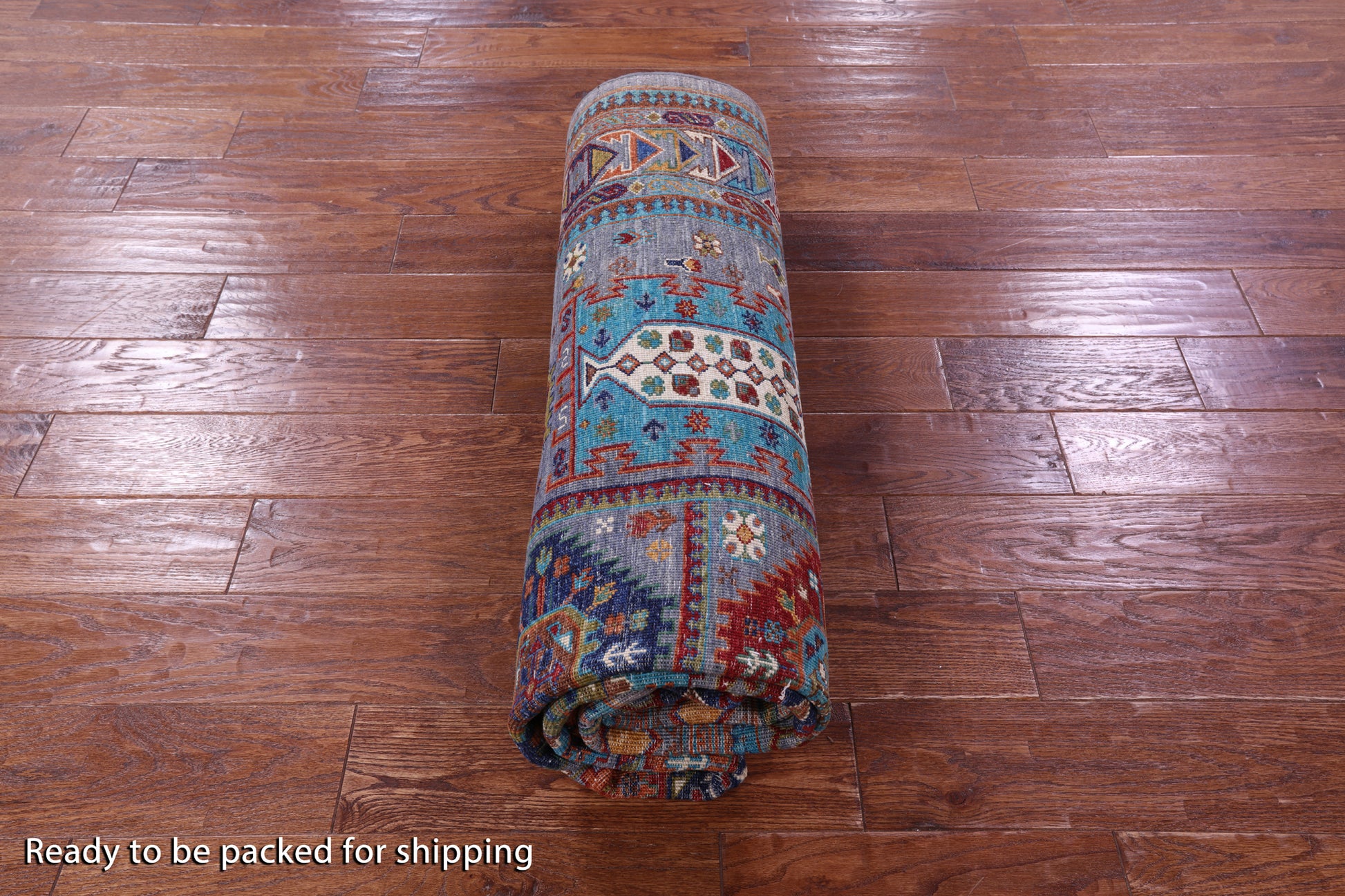 Grey Turkmen Ersari Hand Knotted Wool Rug - 5' 10" X 7' 9" - Golden Nile