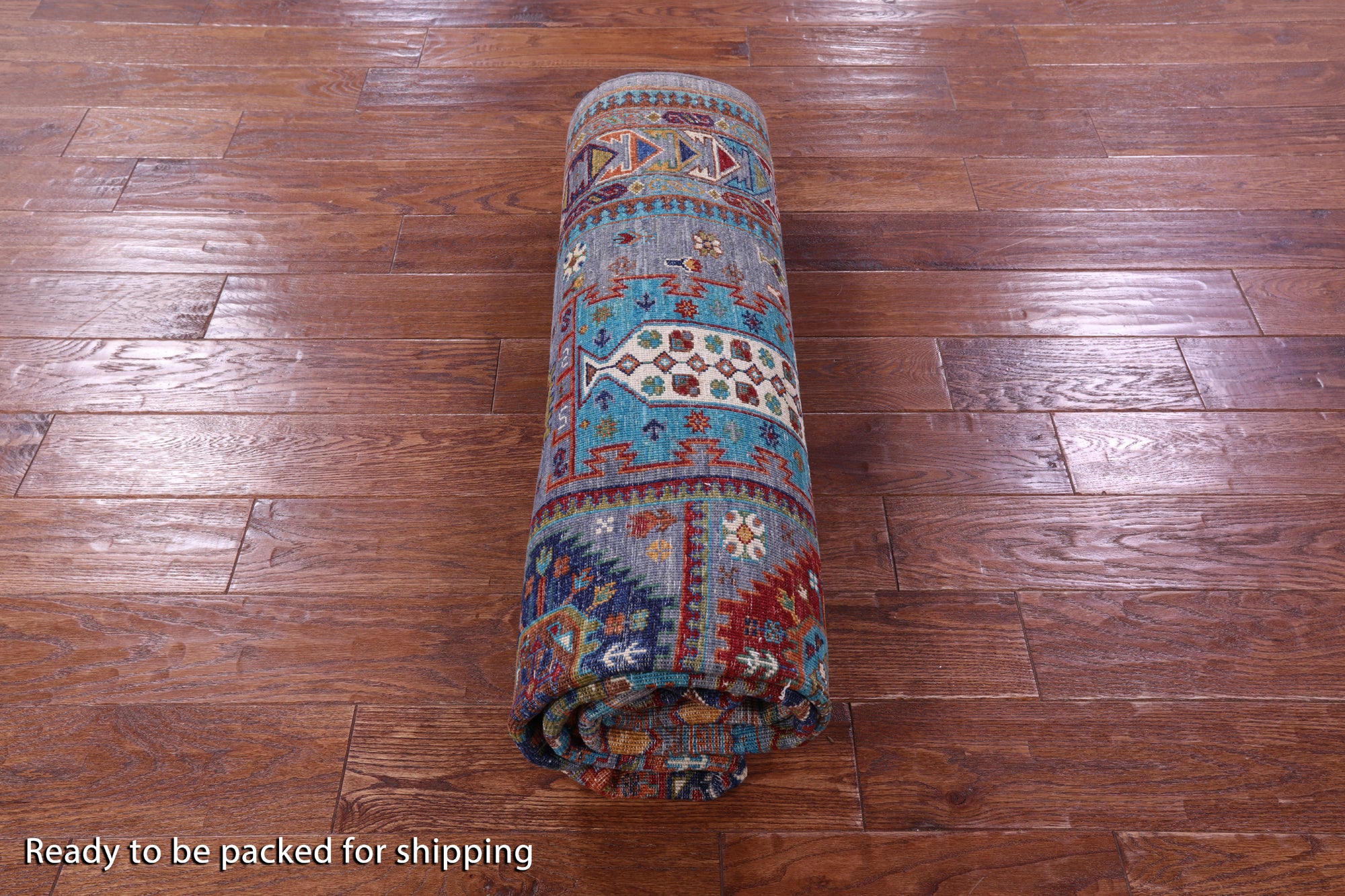 Grey Turkmen Ersari Hand Knotted Wool Rug - 5' 10" X 7' 9" - Golden Nile
