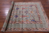 Green Peshawar Hand Knotted Wool Rug - 5' 7" X 8' 1" - Golden Nile