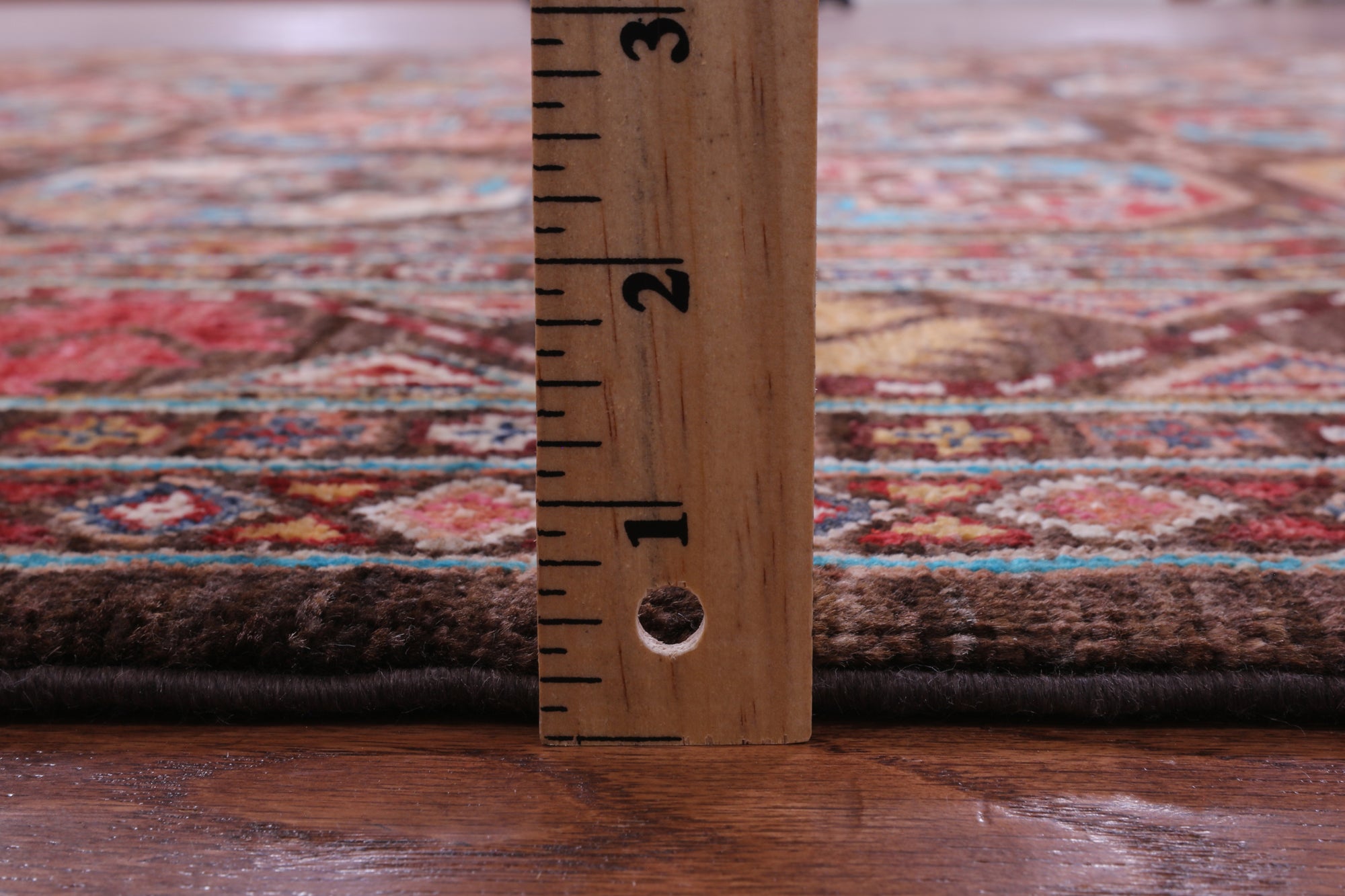 Brown Turkmen Ersari Hand Knotted Wool Rug - 5' 10" X 8' 1" - Golden Nile