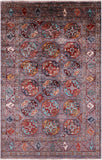 Turkmen Ersari Hand Knotted Wool Rug - 4' 2" X 6' 5" - Golden Nile