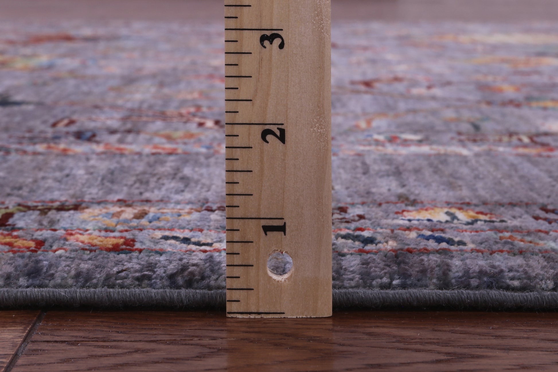 Grey Peshawar Hand Knotted Wool Rug - 5' 0" X 6' 8" - Golden Nile