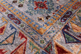 Grey Turkmen Ersari Hand Knotted Wool Rug - 4' 11" X 6' 11" - Golden Nile
