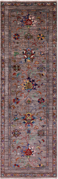 Peshawar Handmade Wool Runner Rug - 2' 8" X 8' 3" - Golden Nile