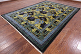 William Morris Hand Knotted Wool Area Rug - 8' 10" X 11' 9" - Golden Nile