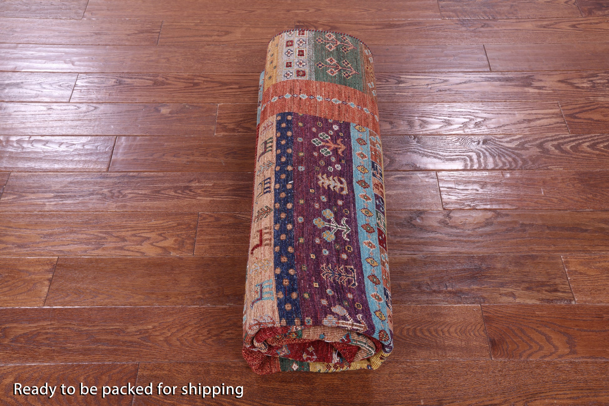 Tribal Persian Gabbeh Hand Knotted Wool Rug - 5' 9" X 7' 11" - Golden Nile