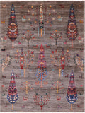 Tribal Persian Gabbeh Hand Knotted Wool Rug - 5' 11" X 8' 0" - Golden Nile