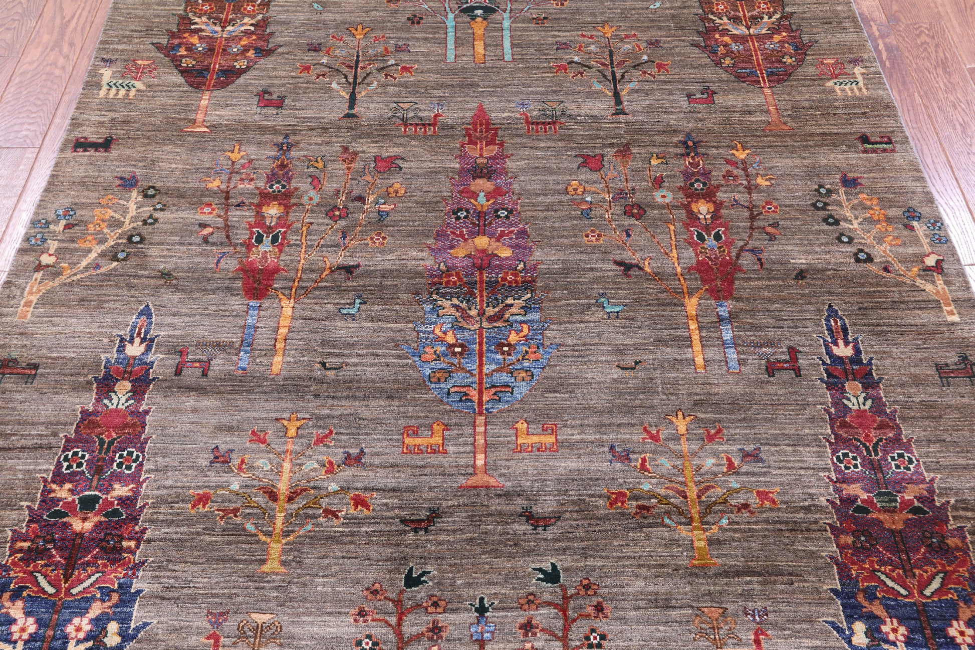 Tribal Persian Gabbeh Hand Knotted Wool Rug - 5' 11" X 8' 0" - Golden Nile