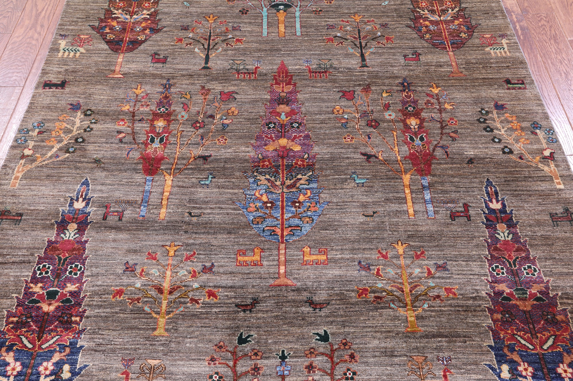 Tribal Persian Gabbeh Hand Knotted Wool Rug - 5' 11" X 8' 0" - Golden Nile