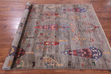 Tribal Persian Gabbeh Hand Knotted Wool Rug - 5' 11" X 8' 0" - Golden Nile