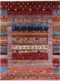 Tribal Persian Gabbeh Hand Knotted Wool Rug - 4' 11" X 6' 8" - Golden Nile
