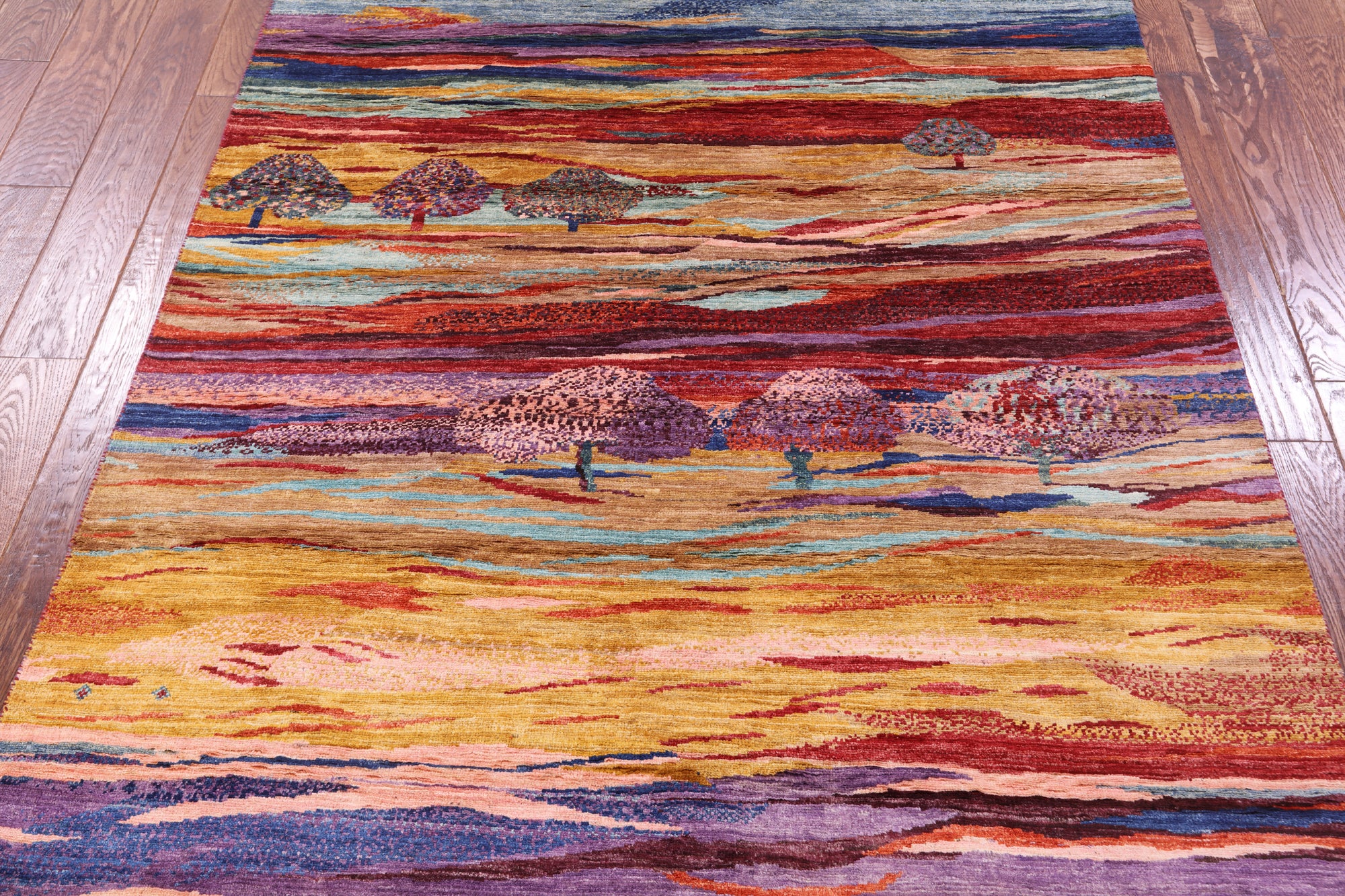 Tribal Persian Gabbeh Hand Knotted Wool Rug - 4' 11" X 6' 7" - Golden Nile