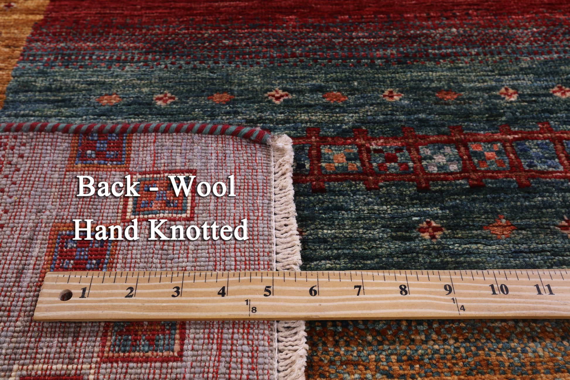 Tribal Persian Gabbeh Hand Knotted Wool Rug - 5' 0" X 6' 8" - Golden Nile