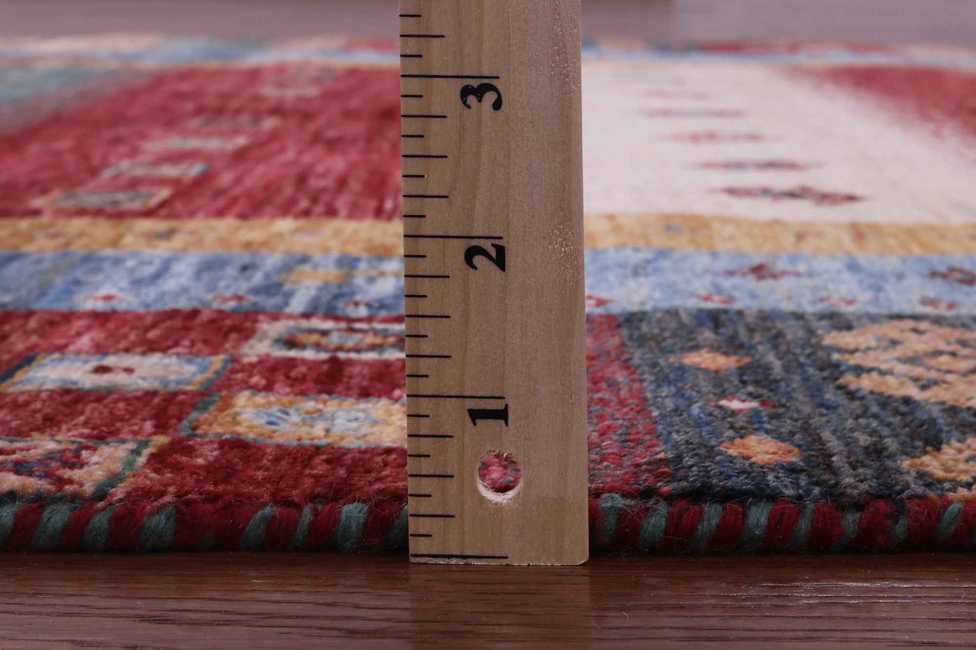 Tribal Persian Gabbeh Hand Knotted Wool Rug - 5' 0" X 6' 8" - Golden Nile
