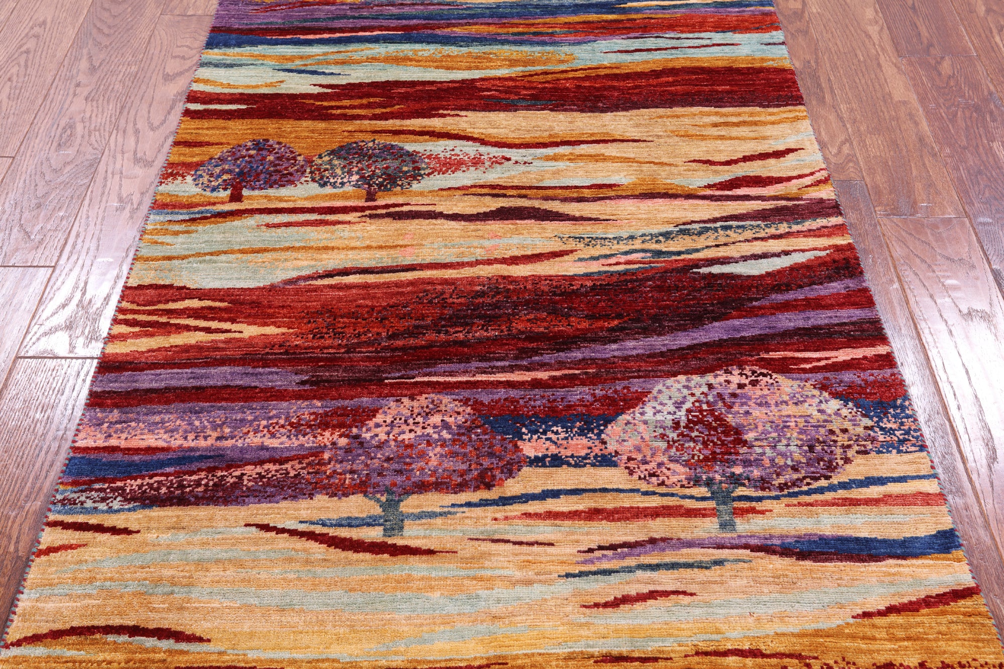 Persian Tribal Gabbeh Hand Knotted Wool Rug - 3' 4" X 4' 10" - Golden Nile