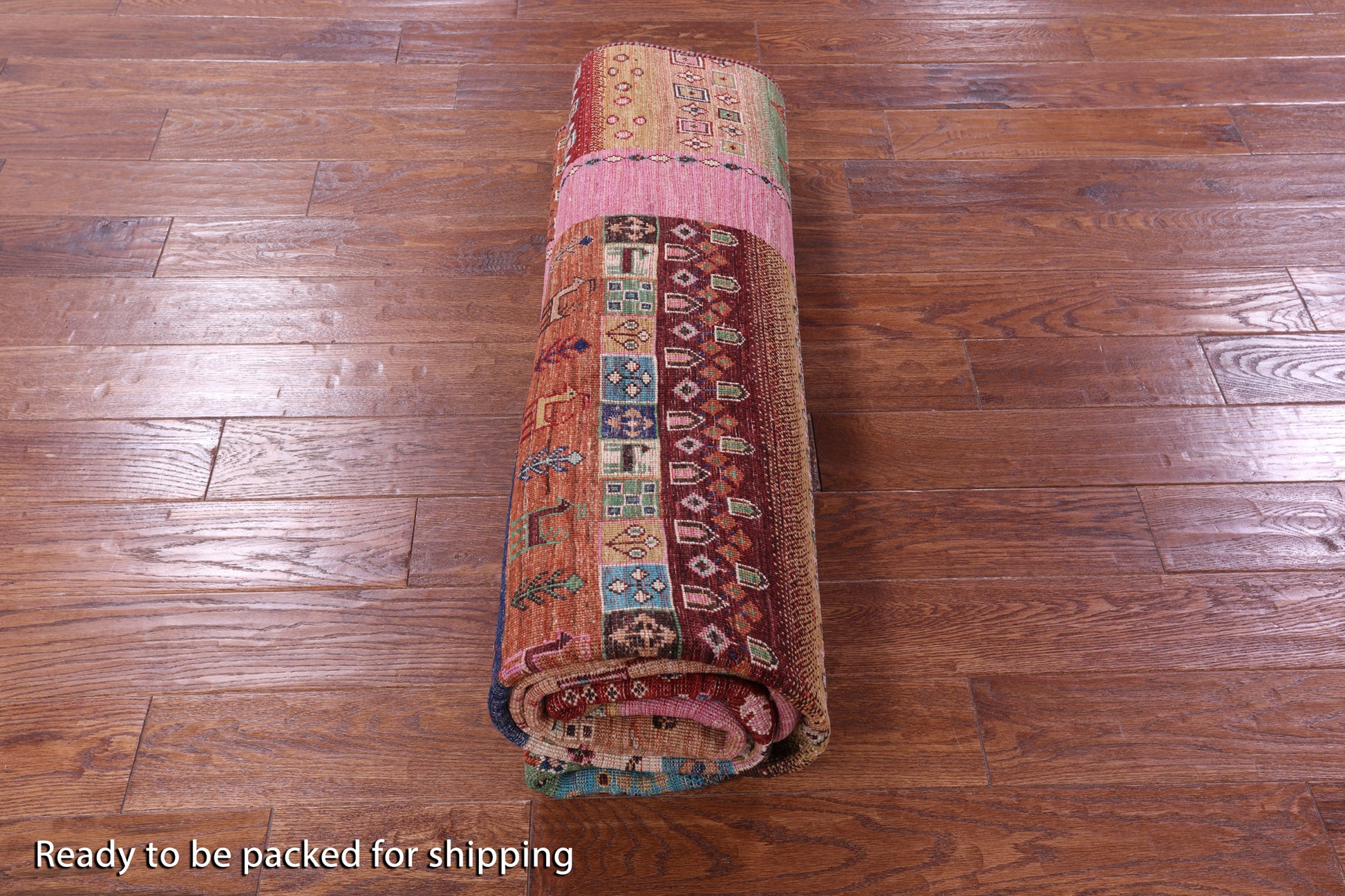 Tribal Persian Gabbeh Hand Knotted Wool Rug - 6' 10" X 9' 11" - Golden Nile