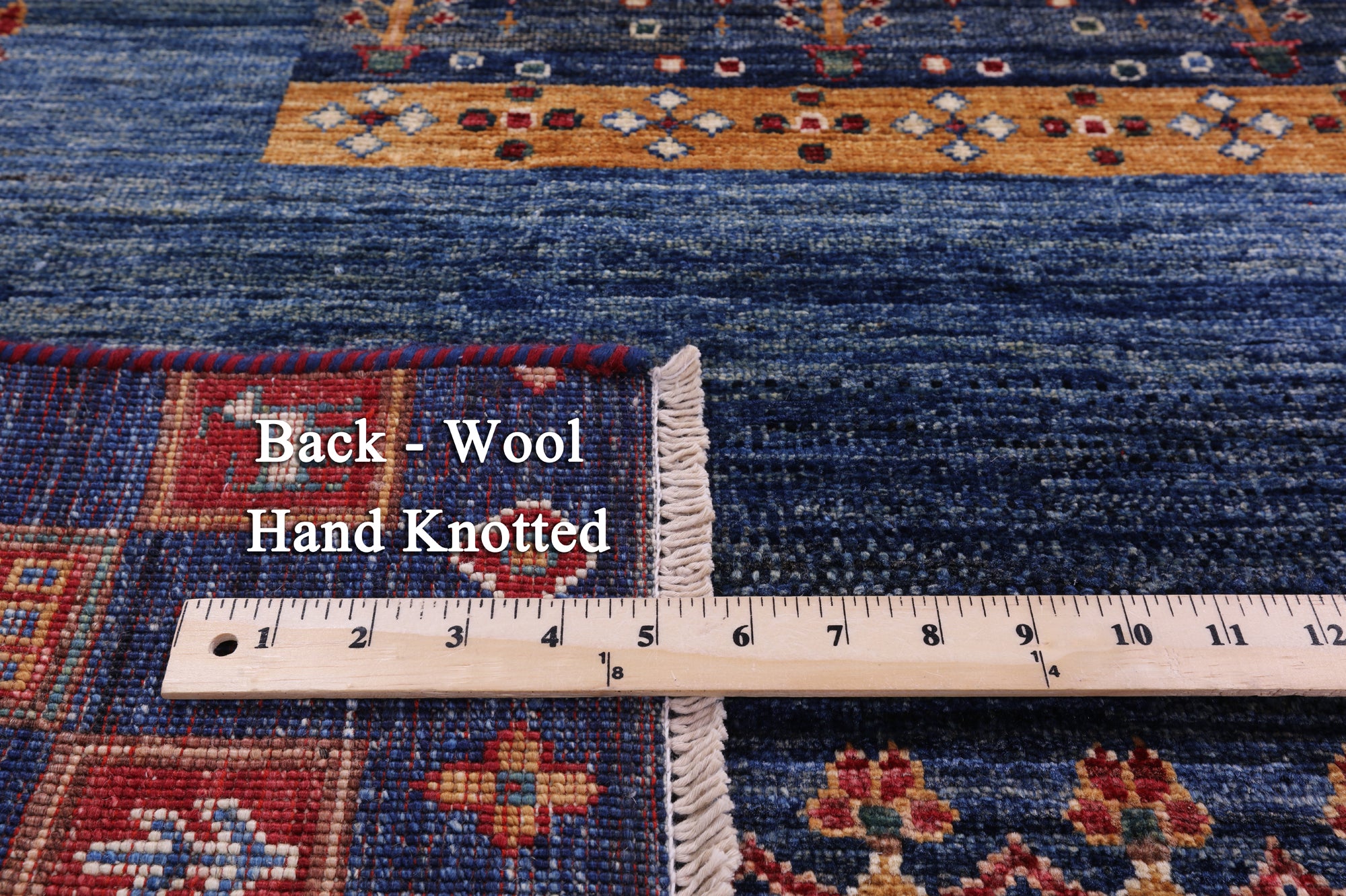 Tribal Persian Gabbeh Hand Knotted Wool Rug - 6' 9" X 9' 7" - Golden Nile