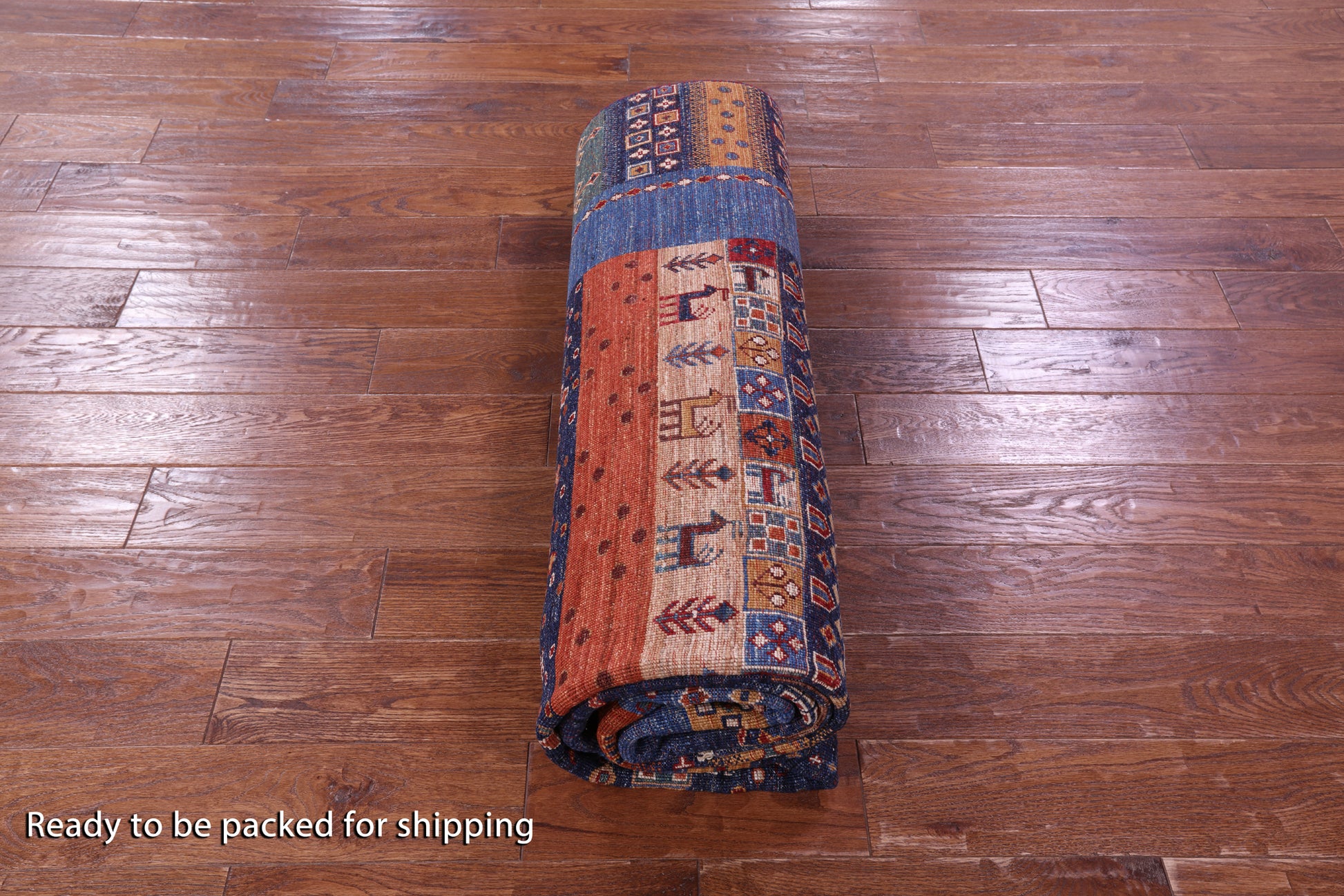 Tribal Persian Gabbeh Hand Knotted Wool Rug - 6' 9" X 9' 7" - Golden Nile