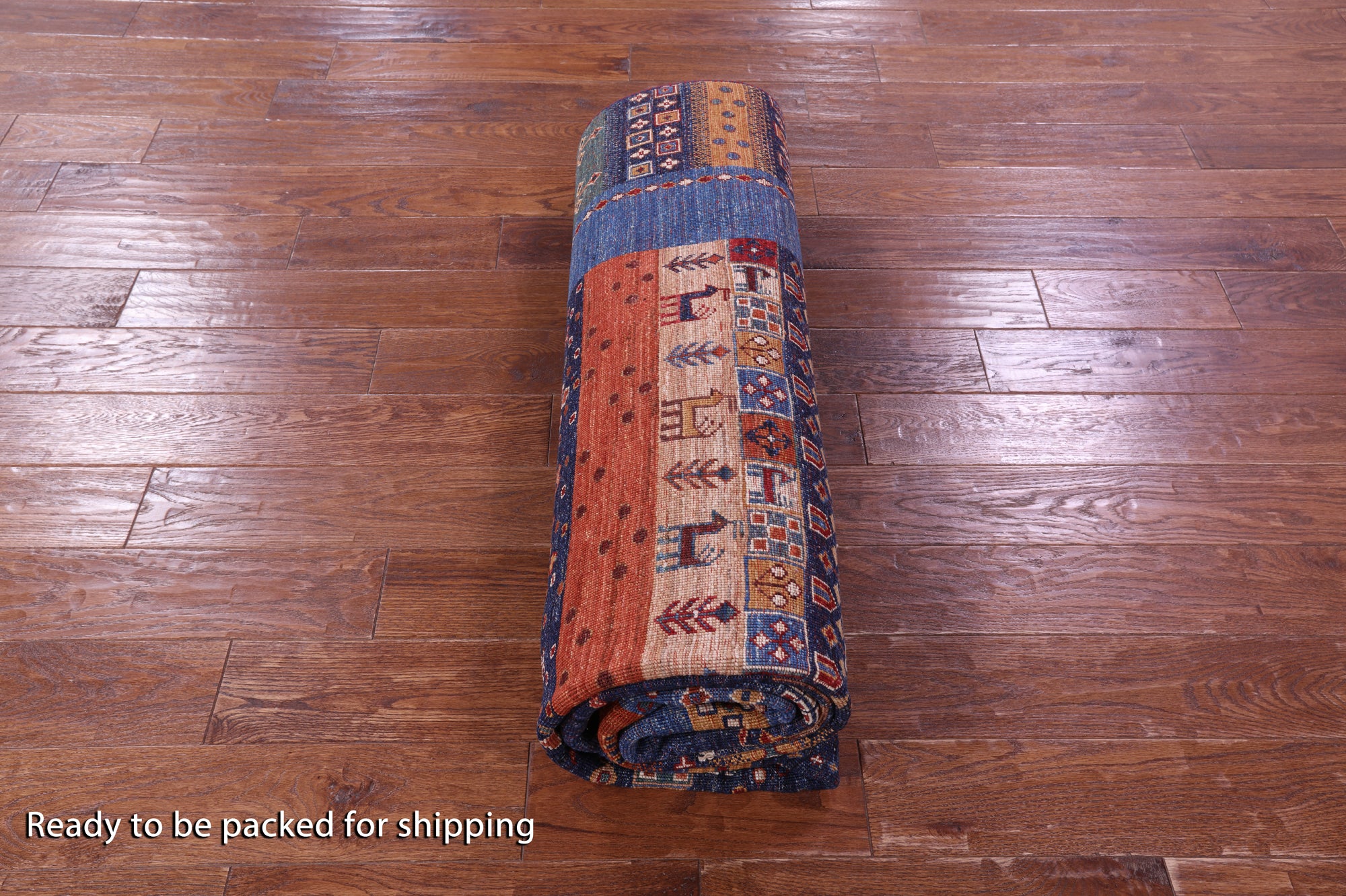 Tribal Persian Gabbeh Hand Knotted Wool Rug - 6' 9" X 9' 7" - Golden Nile