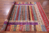 Tribal Persian Gabbeh Hand Knotted Wool Rug - 7' 0" X 10' 0" - Golden Nile