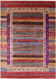 Tribal Persian Gabbeh Hand Knotted Wool Rug - 7' 0" X 10' 0" - Golden Nile