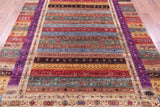 Tribal Persian Gabbeh Hand Knotted Wool Rug - 7' 0" X 10' 0" - Golden Nile