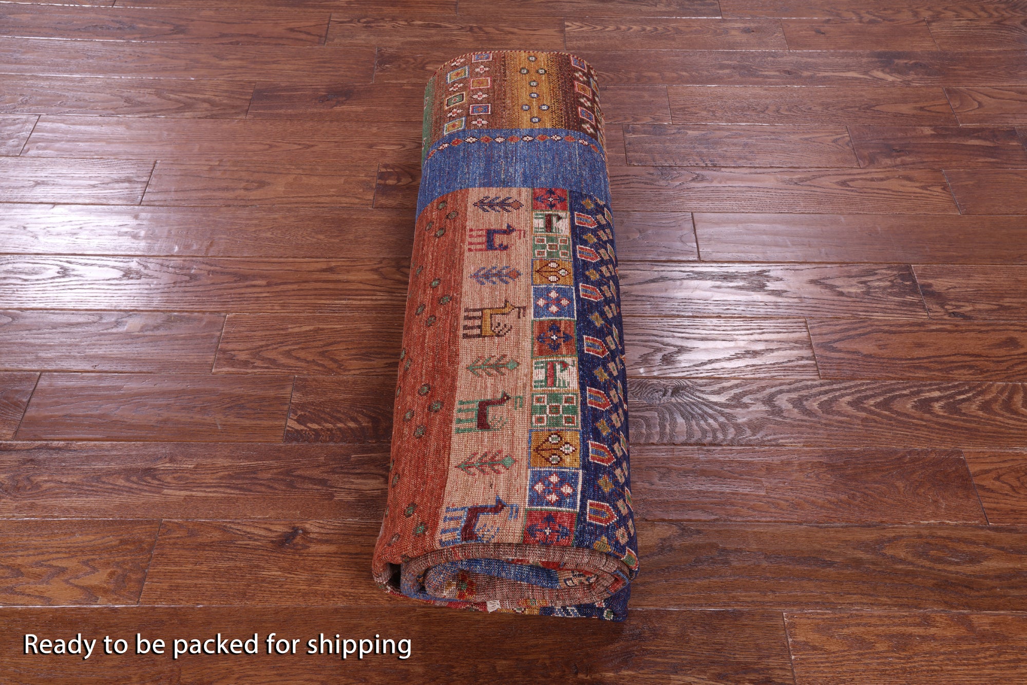 Tribal Persian Gabbeh Hand Knotted Wool Rug - 6' 9" X 10' 0" - Golden Nile