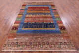 Tribal Persian Gabbeh Hand Knotted Wool Rug - 6' 9" X 10' 0" - Golden Nile