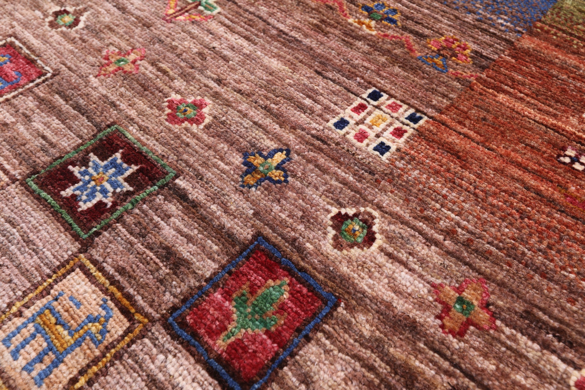 Tribal Persian Gabbeh Hand Knotted Wool Rug - 6' 9" X 10' 0" - Golden Nile