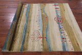 Tribal Persian Gabbeh Hand Knotted Wool Rug - 5' 8" X 7' 10" - Golden Nile