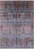 Tribal Persian Gabbeh Hand Knotted Wool Rug - 6' 11" X 10' 1" - Golden Nile