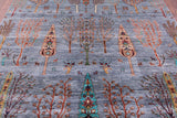 Tribal Persian Gabbeh Hand Knotted Wool Rug - 6' 11" X 10' 1" - Golden Nile