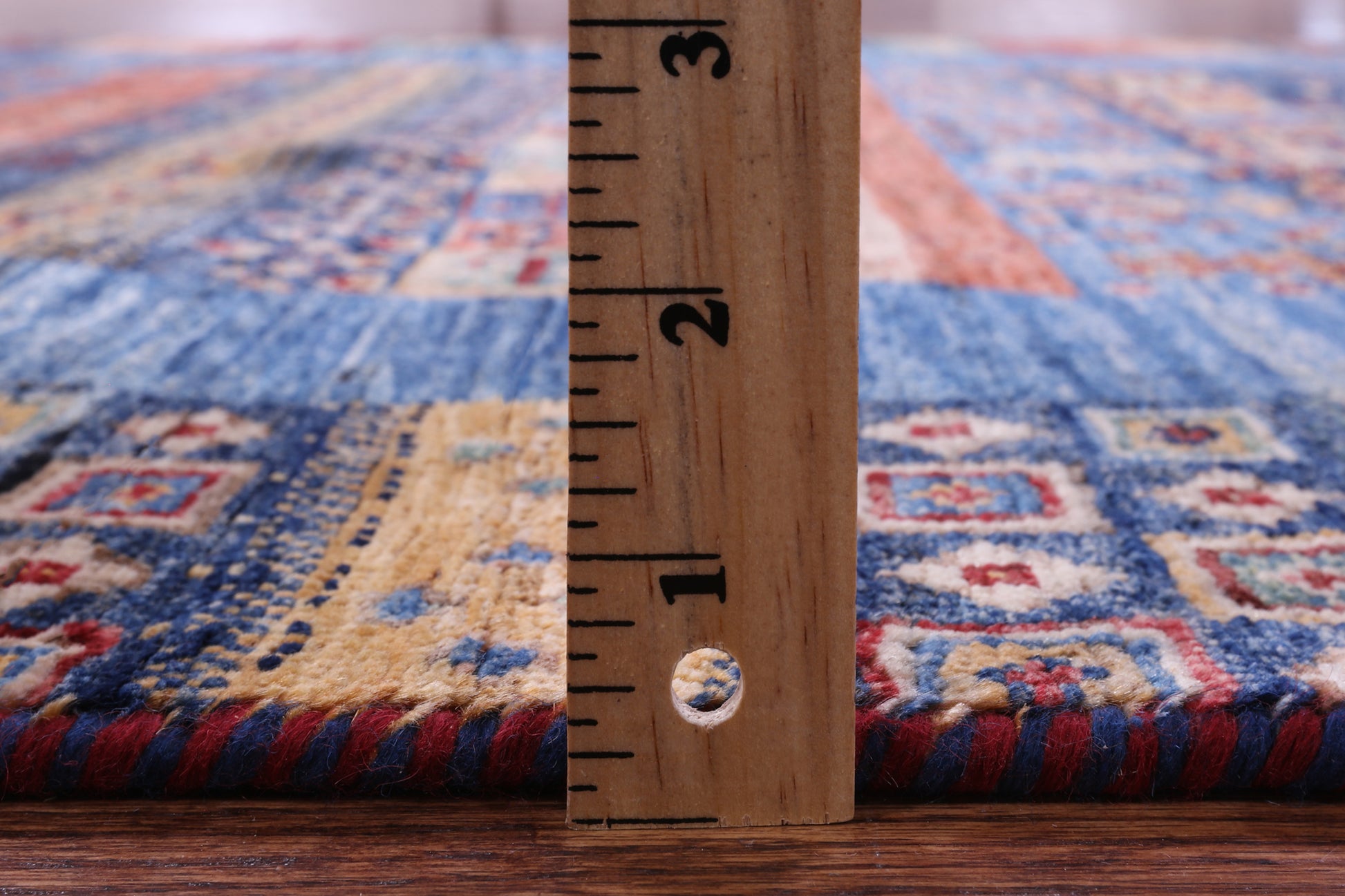 Persian Tribal Gabbeh Hand Knotted Wool Rug - 4' 1" X 6' 2" - Golden Nile