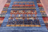 Tribal Persian Gabbeh Hand Knotted Wool Rug - 4' 0" X 5' 11" - Golden Nile