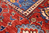 Blue Persian Fine Serapi Hand Knotted Wool Rug - 5' 11" X 12' 0" - Golden Nile