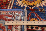 Blue Persian Fine Serapi Hand Knotted Wool Rug - 5' 11" X 12' 0" - Golden Nile