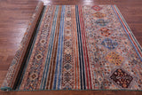 Khorjin Persian Gabbeh Hand Knotted Wool Rug - 6' 8" X 9' 8" - Golden Nile