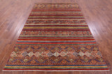 Khorjin Persian Gabbeh Hand Knotted Wool Rug - 6' 6" X 9' 8" - Golden Nile