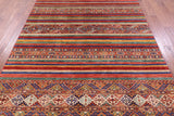 Khorjin Persian Gabbeh Hand Knotted Wool Rug - 6' 6" X 9' 8" - Golden Nile
