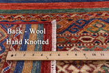 Khorjin Persian Gabbeh Hand Knotted Wool Rug - 6' 6" X 9' 8" - Golden Nile