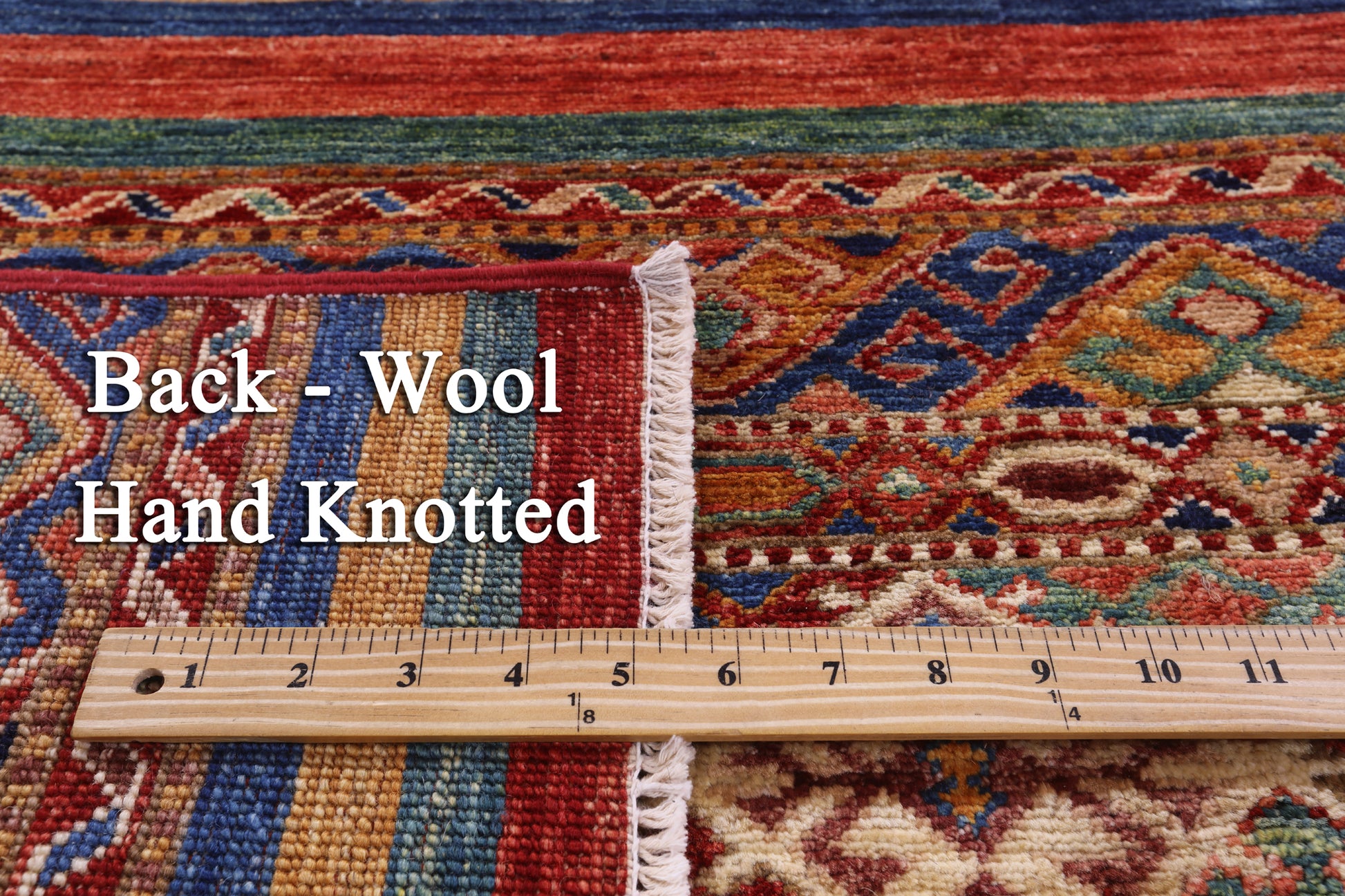 Khorjin Persian Gabbeh Hand Knotted Wool Rug - 6' 6" X 9' 8" - Golden Nile