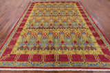 William Morris Hand Knotted Wool Area Rug - 8' 10" X 11' 7" - Golden Nile
