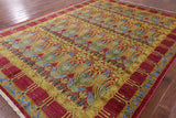 William Morris Hand Knotted Wool Area Rug - 8' 10" X 11' 7" - Golden Nile