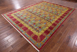 William Morris Hand Knotted Wool Area Rug - 8' 10" X 11' 7" - Golden Nile