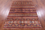 Khorjin Persian Gabbeh Hand Knotted Wool Rug - 4' 11" X 6' 6" - Golden Nile