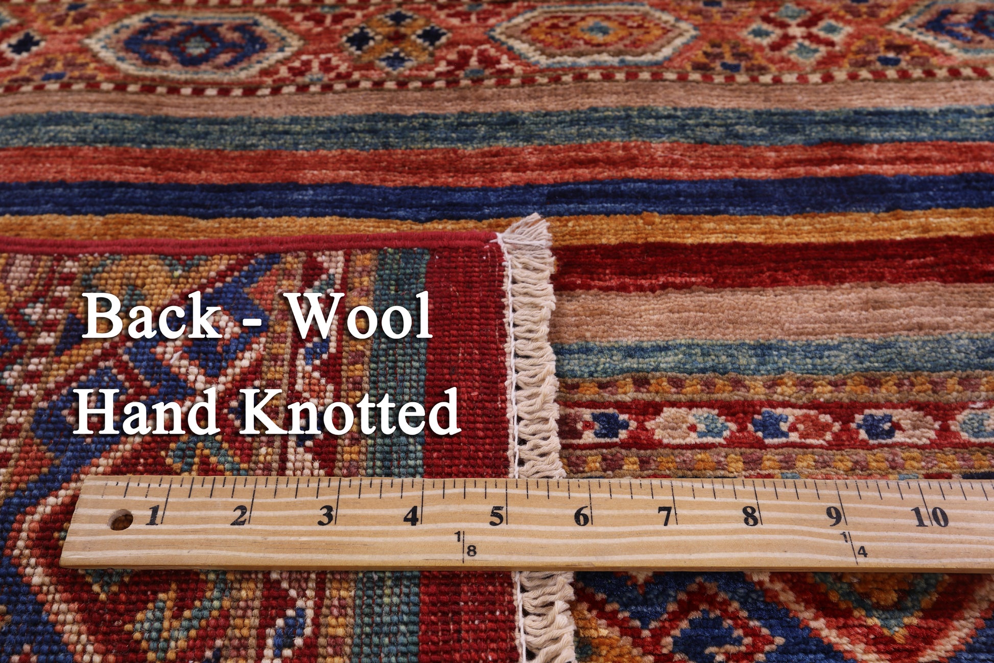 Khorjin Persian Gabbeh Hand Knotted Wool Rug - 4' 11" X 6' 6" - Golden Nile
